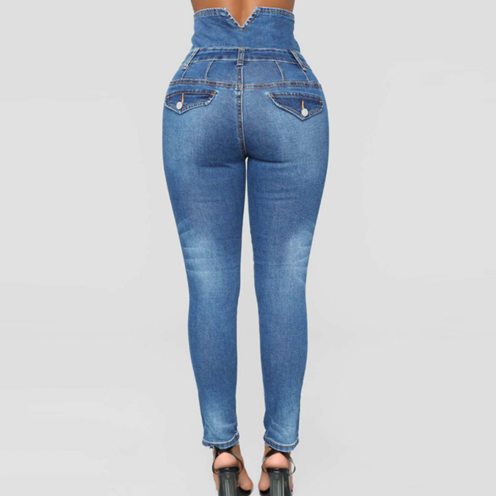 Modische High-Waist Skinny-Hose für Frauen - IdealeKleiden