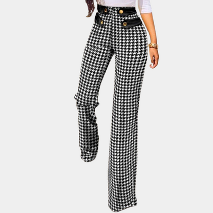 Stilvolle Damen-Hose Hahnentritt Elegant Design - IdealeKleiden