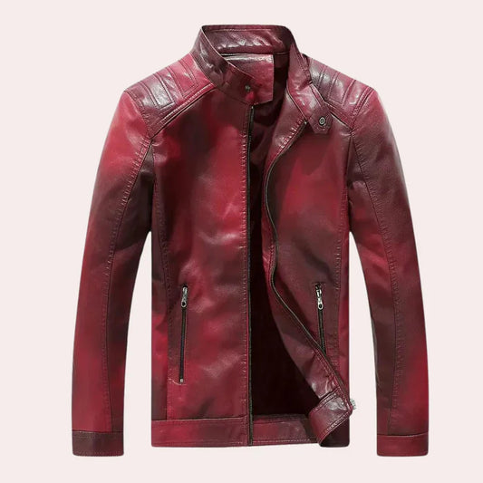 Elegante Herrenjacke Mit Stehkragen Slim Fit - IdealeKleiden