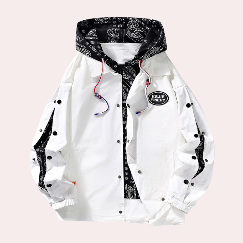 Herrenjacke Mit Kapuze Bedfordruck Sportlich