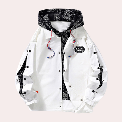 Herrenjacke Mit Kapuze Bedfordruck Sportlich