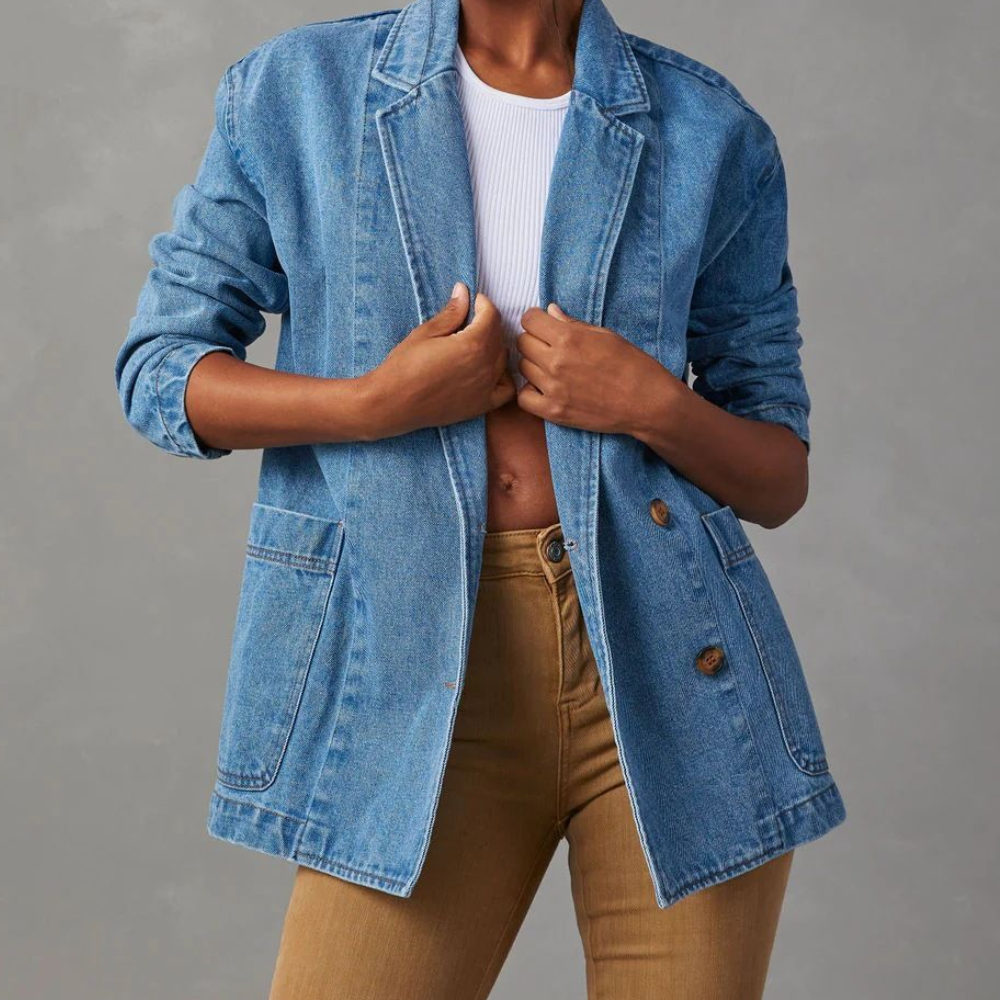 Modische Damen Denimjacke Herbst Trend