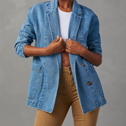 Modische Damen Denimjacke Herbst Trend