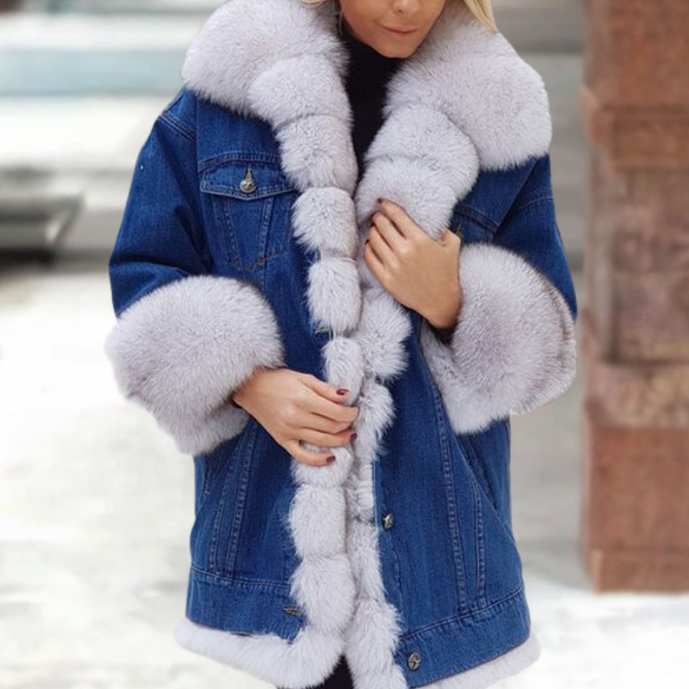 Wintermantel Damen Denim Stilvoll