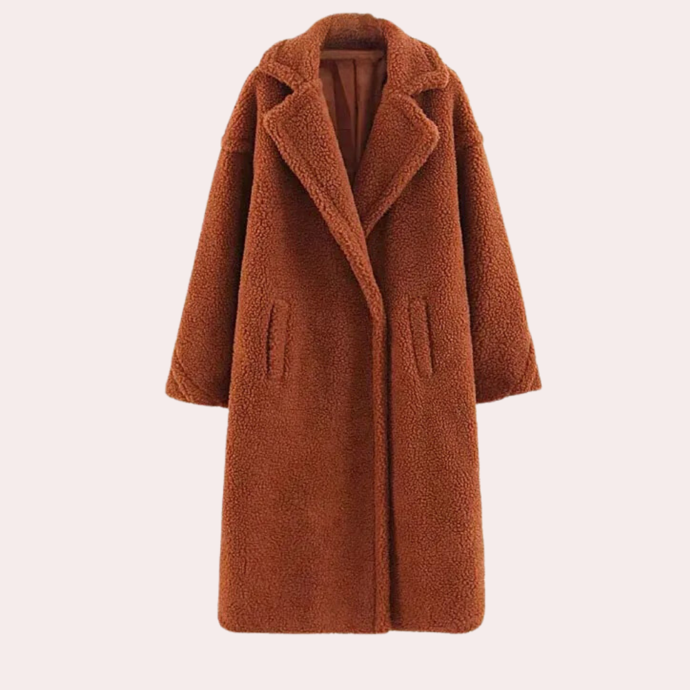 Eleganter Damenmantel Weich Plüsch Luxus - IdealeKleiden