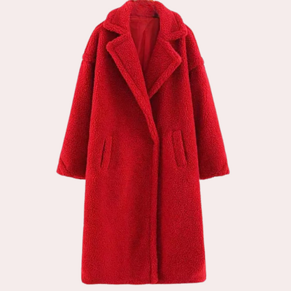 Eleganter Damenmantel Plüsch Weich & Warm