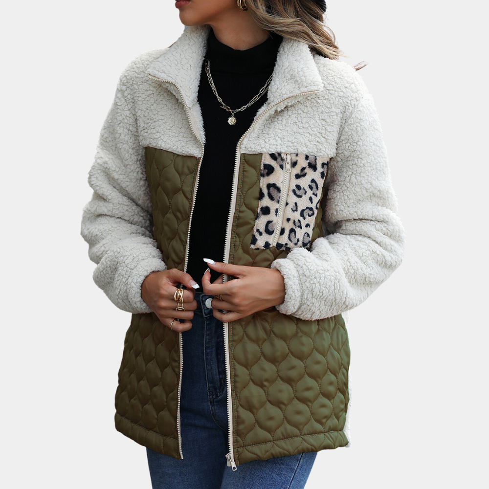 Elegante Damenjacke Samt Winter