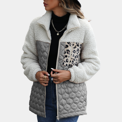 Elegante Damenjacke Samt Winter