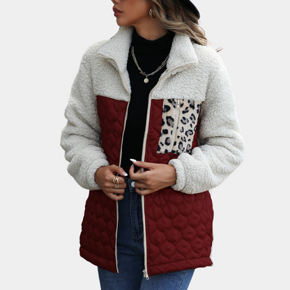 Elegante Damenjacke Samt Winter