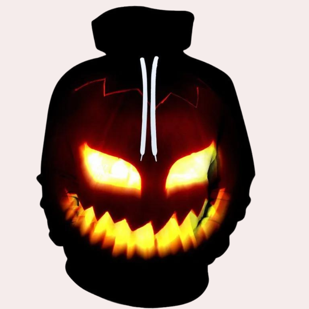 Herren Pullover Kapuze Kürbis Design Gruselig - IdealeKleiden