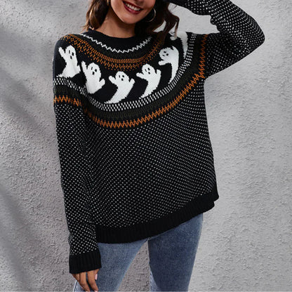 Stylischer Halloween Pullover Damen Weihnachten