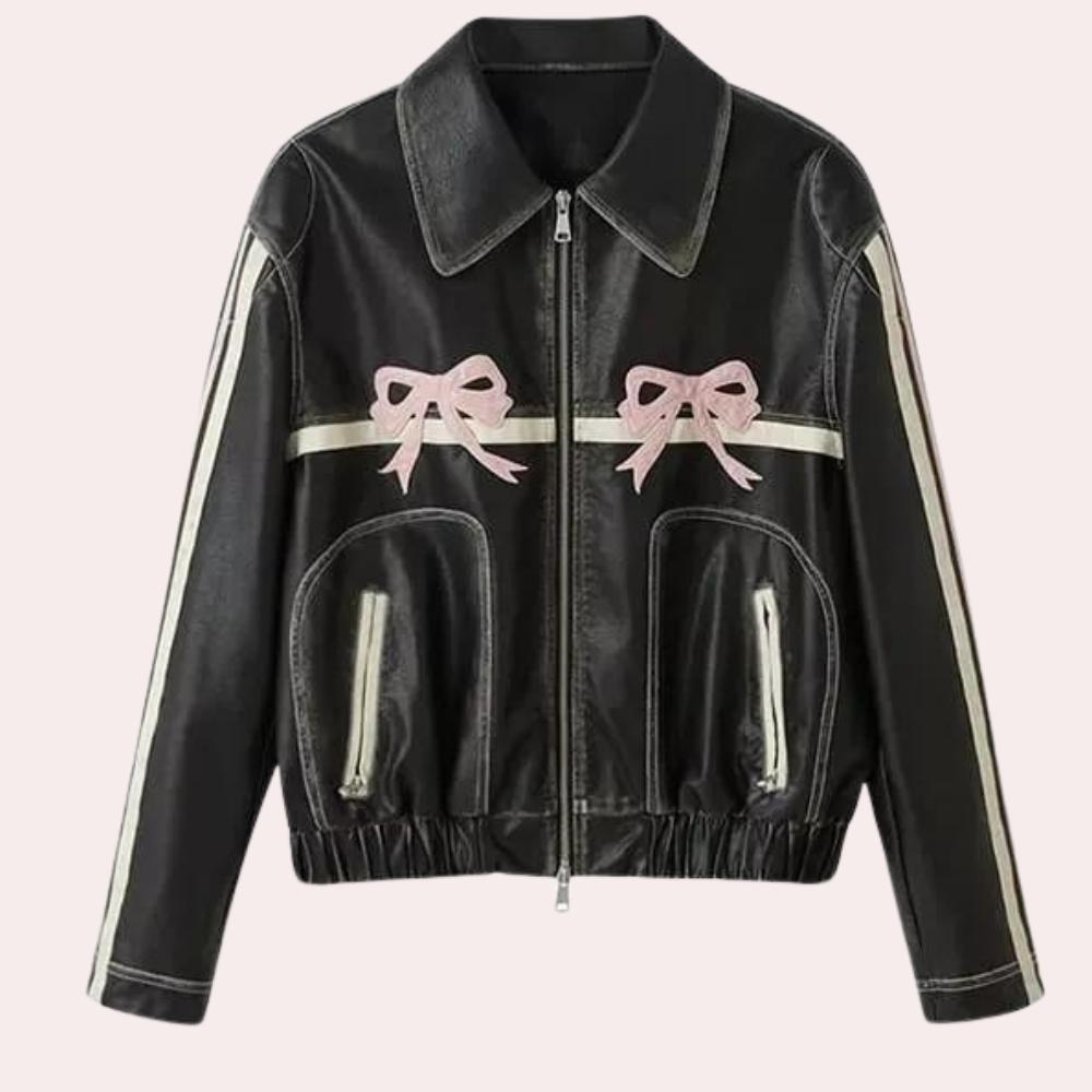 Stilvolle Damenjacke mit Schleifenknöpfen Herbstmode - IdealeKleiden