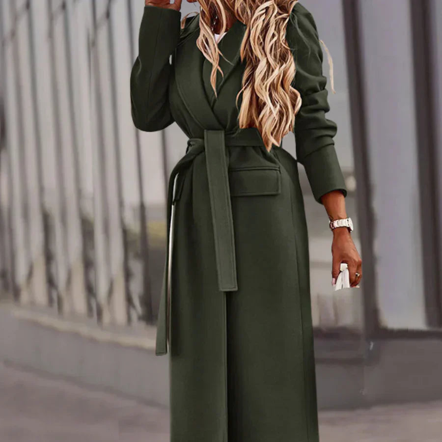 Stylische Damenjacke mit Chic Gürtel - IdealeKleiden