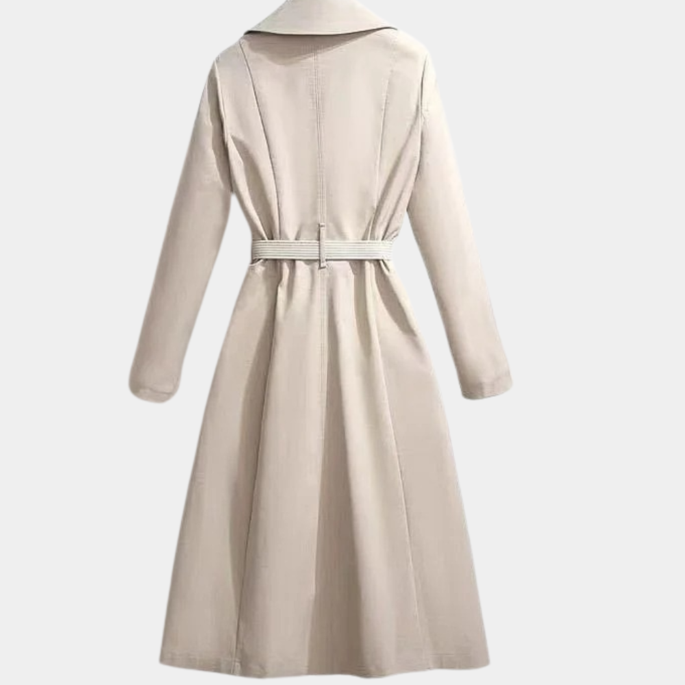 Eleganter Damen-Trenchcoat mit Gürtel Luxus Design - IdealeKleiden