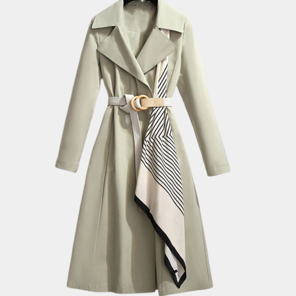 Eleganter Damen-Trenchcoat mit Gürtel Luxus Design