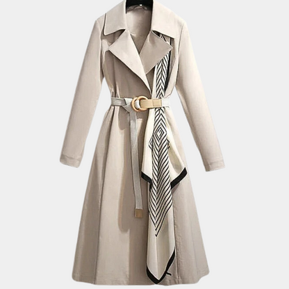 Eleganter Damen-Trenchcoat Herbst Modell mit Gürtel