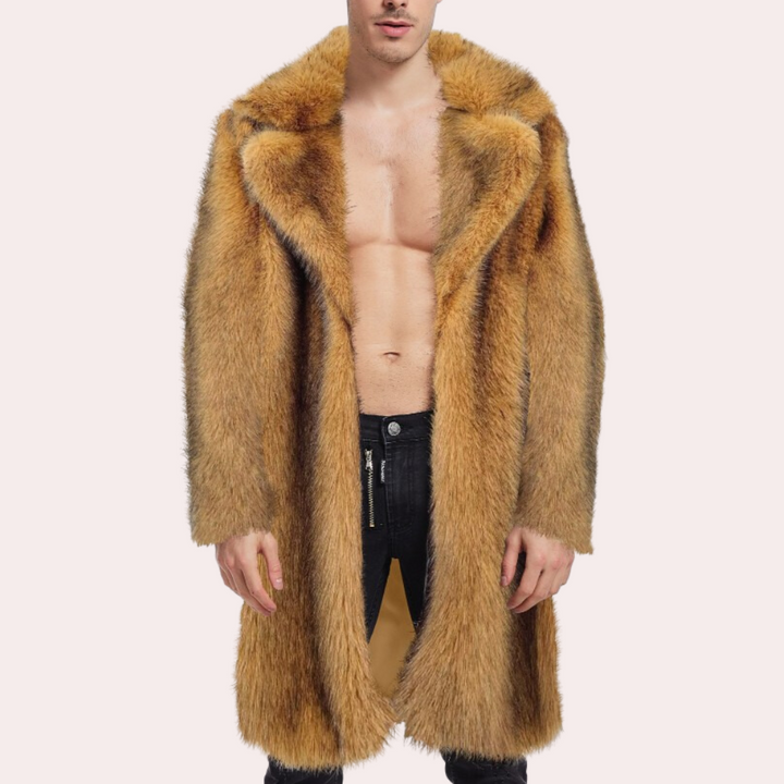 Stilvoller Herren Wintermantel Elegant Schwarz - IdealeKleiden