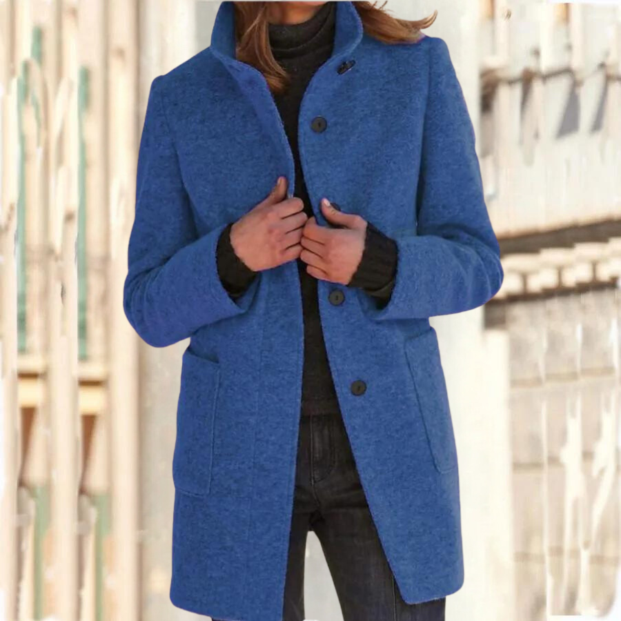 Elegante Damenjacke Stehkragen Chic