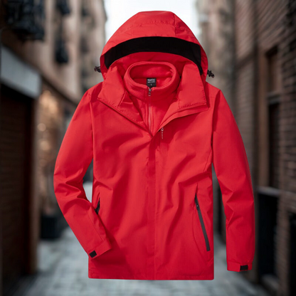 Wasserdichte Outdoor-Jacke 3-in-1 Funktion Fleece-Innenfutter