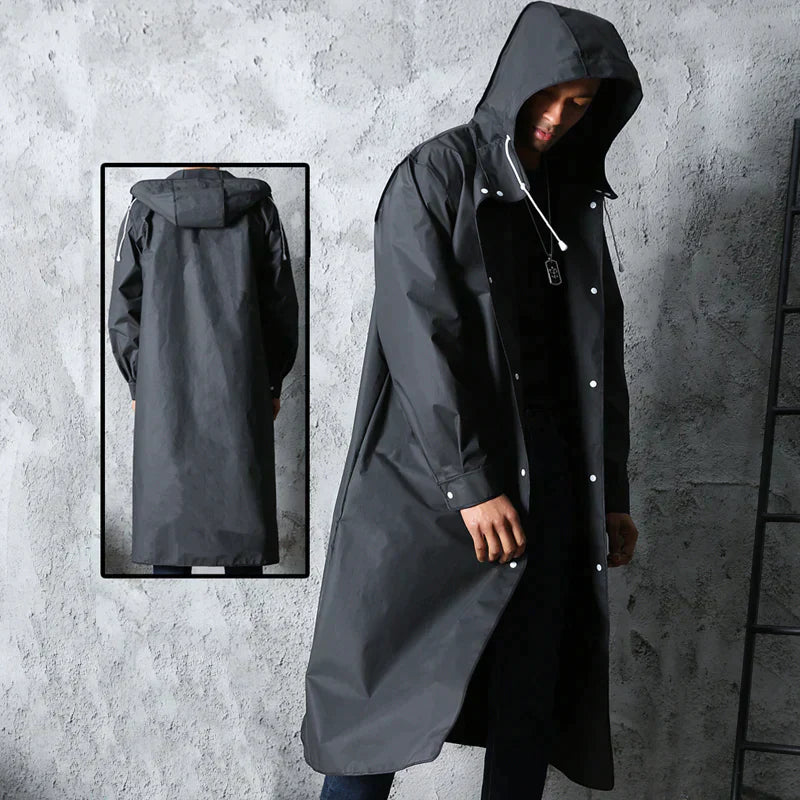Wasserdichte Regenjacke Elegant Schwarz