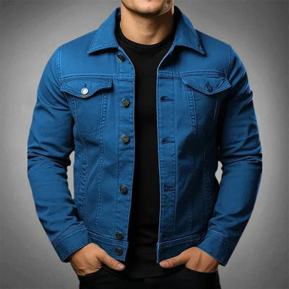 Herren Jeansjacke Klassisch Casual