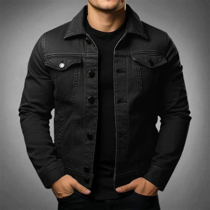 Herren Jeansjacke Klassisch Casual