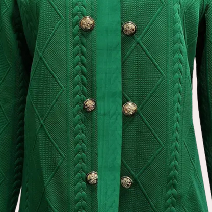 Eleganter Damen Wintermantel mit Knöpfen - IdealeKleiden