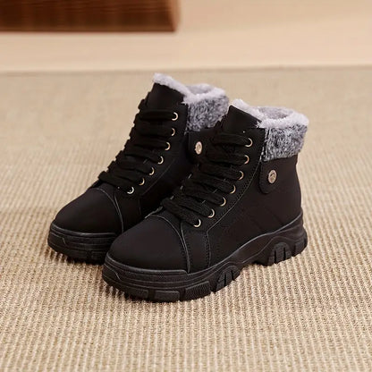 Wasserdichte Winterstiefel Damen Schnürstiefel