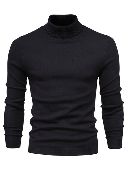 Herren Rollkragenpullover Merinowolle Modern Warm