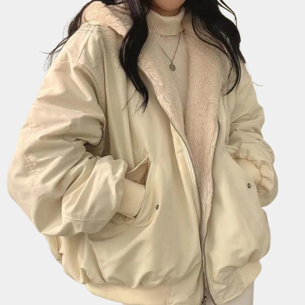 Warme Damen Winterjacke Weich Futter Kapuze