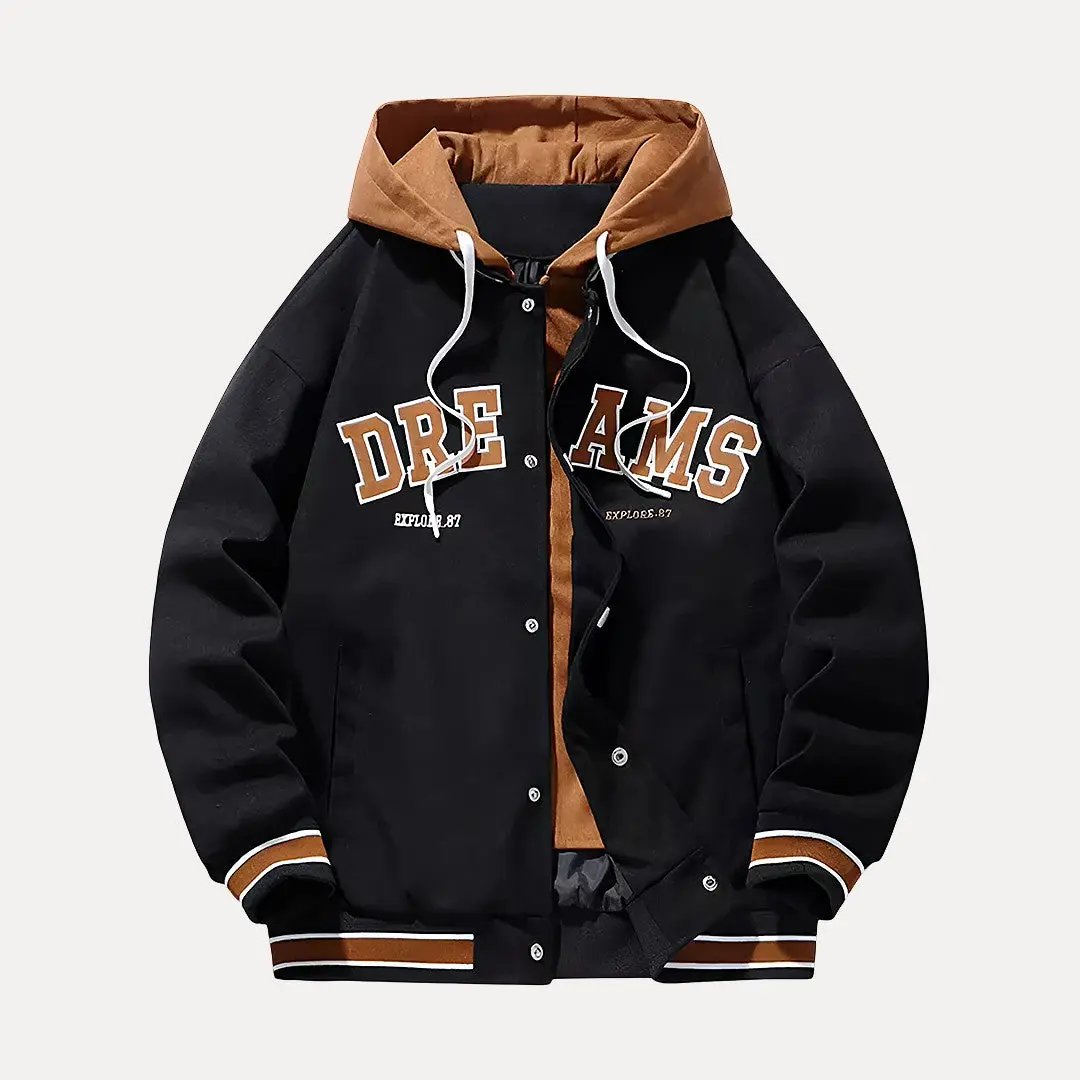 Stylische Varsity Jacke mit Kapuze