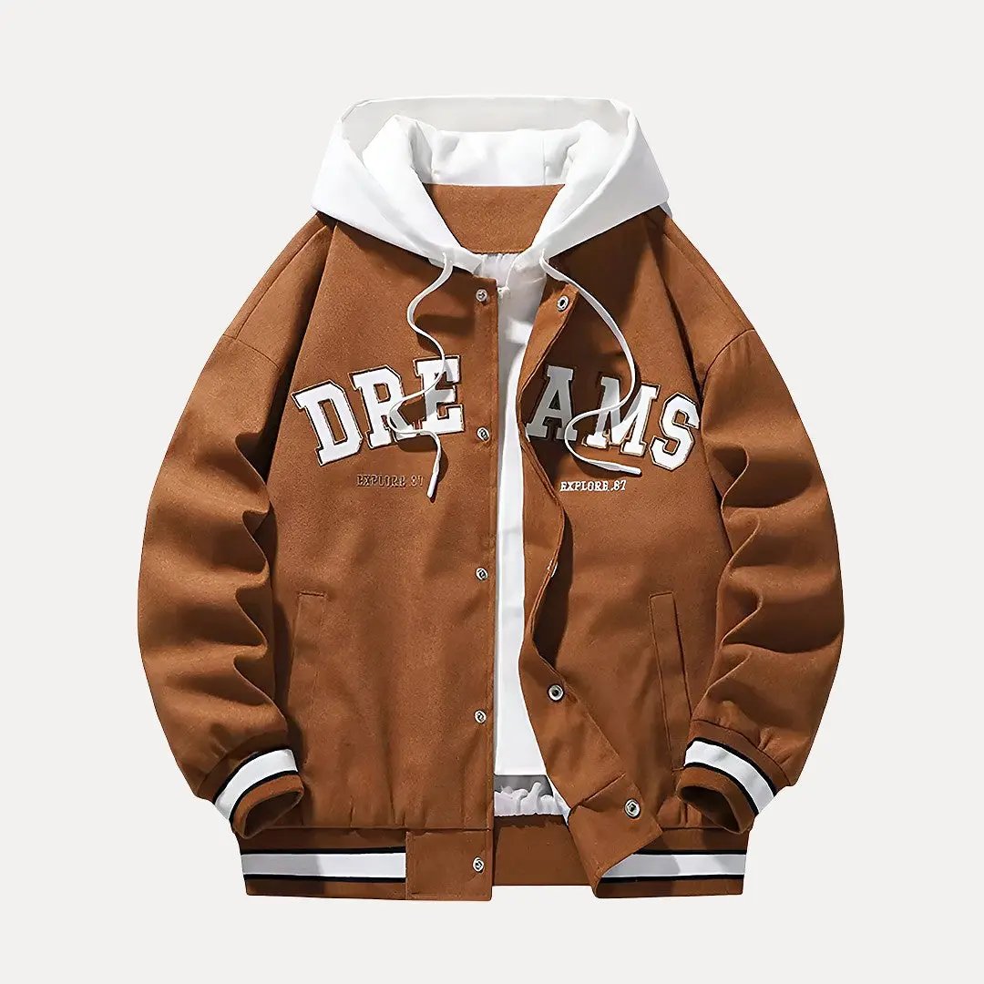 Stylische Varsity Jacke mit Kapuze