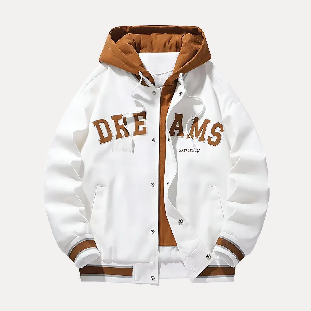 Stylische Varsity Jacke mit Kapuze