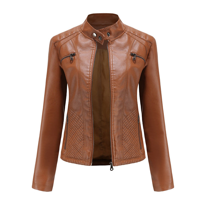 Herbst Lederjacke Damen Stylisch