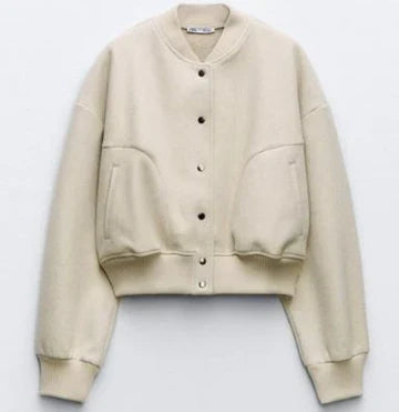 Weiche Frauen-Bomberjacke Herbst Winter