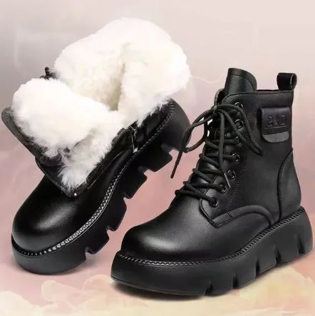 Stylische Damen-Stiefel Weiches Leder Vintage Design