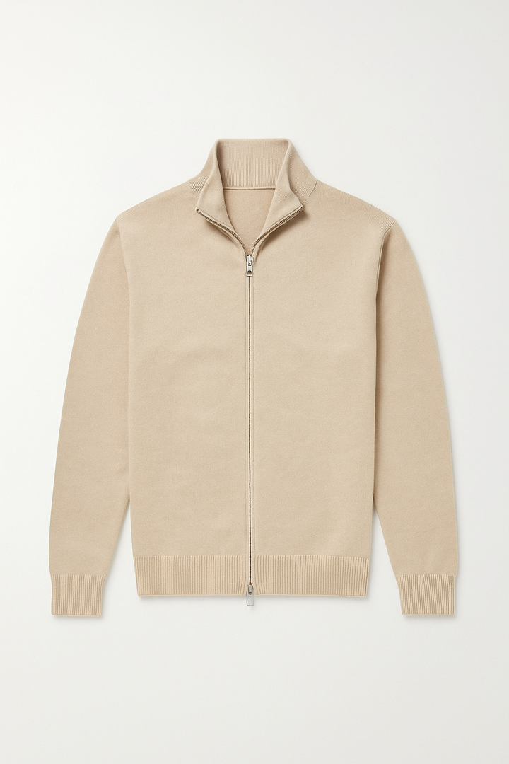 Herren Cardigan Langärmlig Reißverschluss