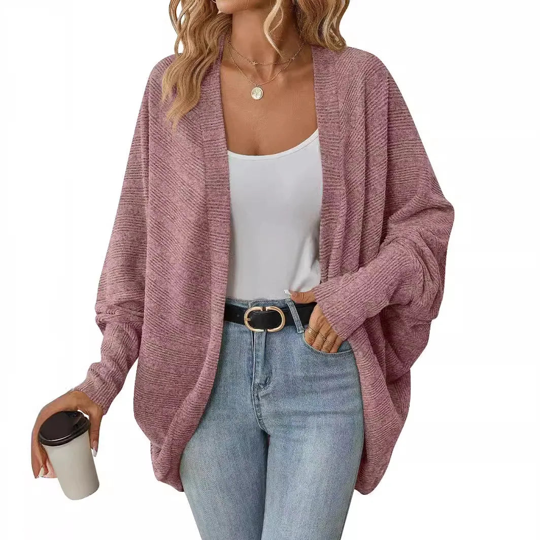Damen Cardigan Lang Elegant Herbst Winter