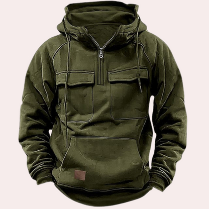 Herren Hoodie mit Reißverschluss und Taschen