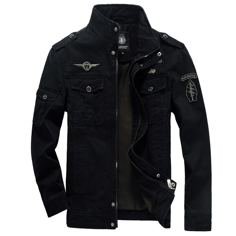Militärjacke Herren Reißverschluss Outdoor Stil