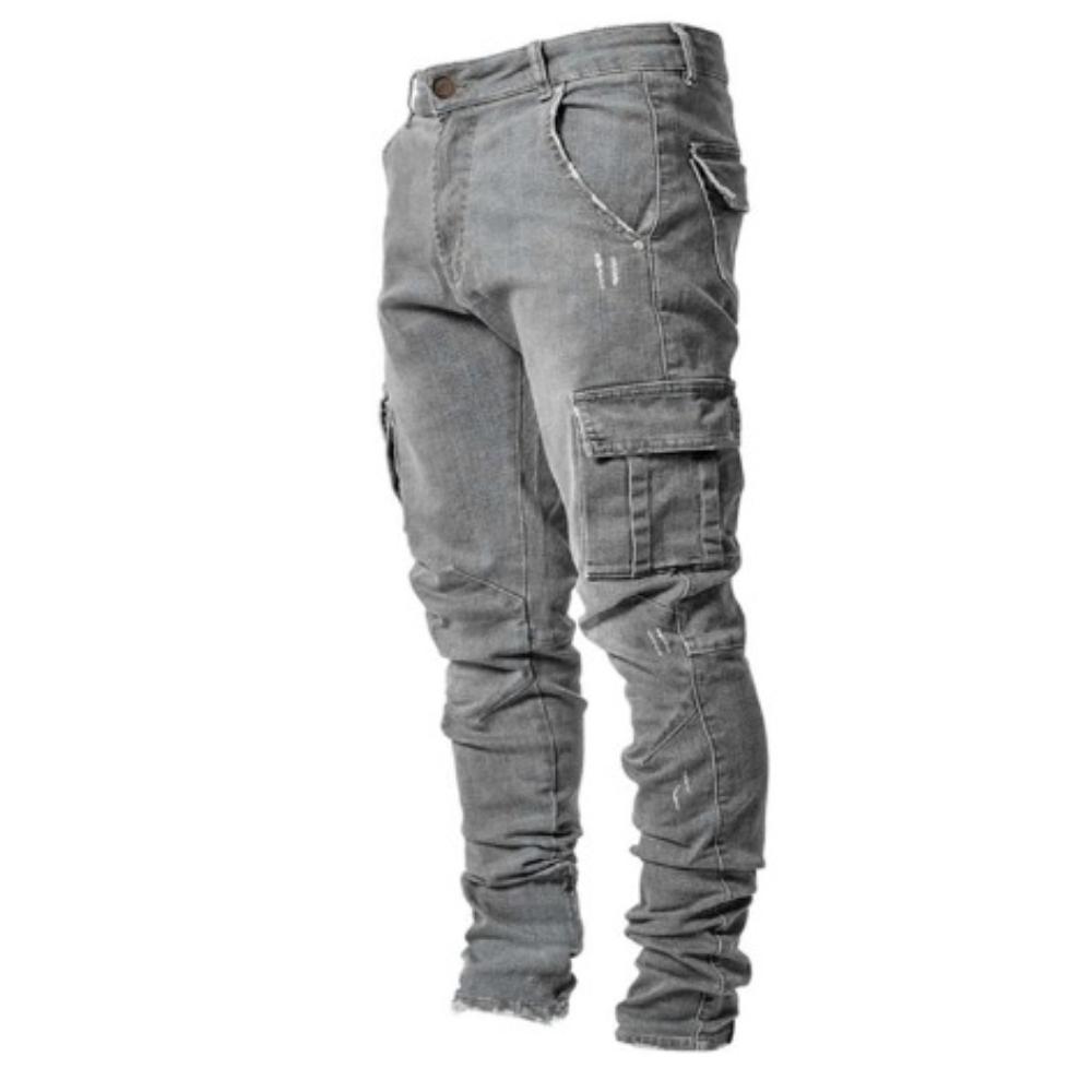 Herren Cargo-Jeans Robust Bequem