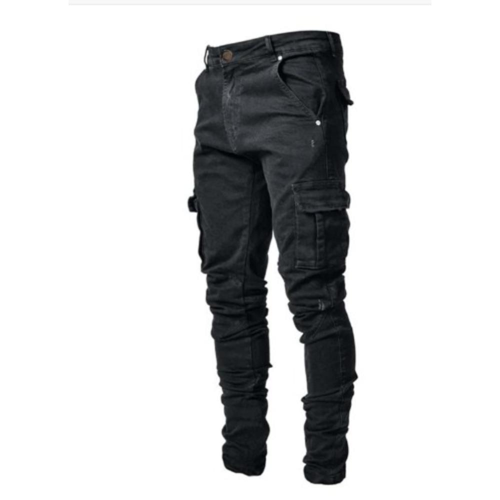 Herren Cargo-Jeans Robust Bequem