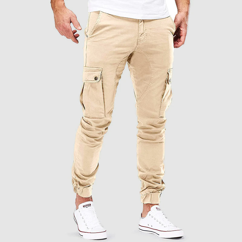Herren Jogger Slim Fit Cargohose Elegant - IdealeKleiden