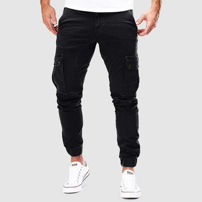 Herren Jogger Slim Fit Cargohose Elegant