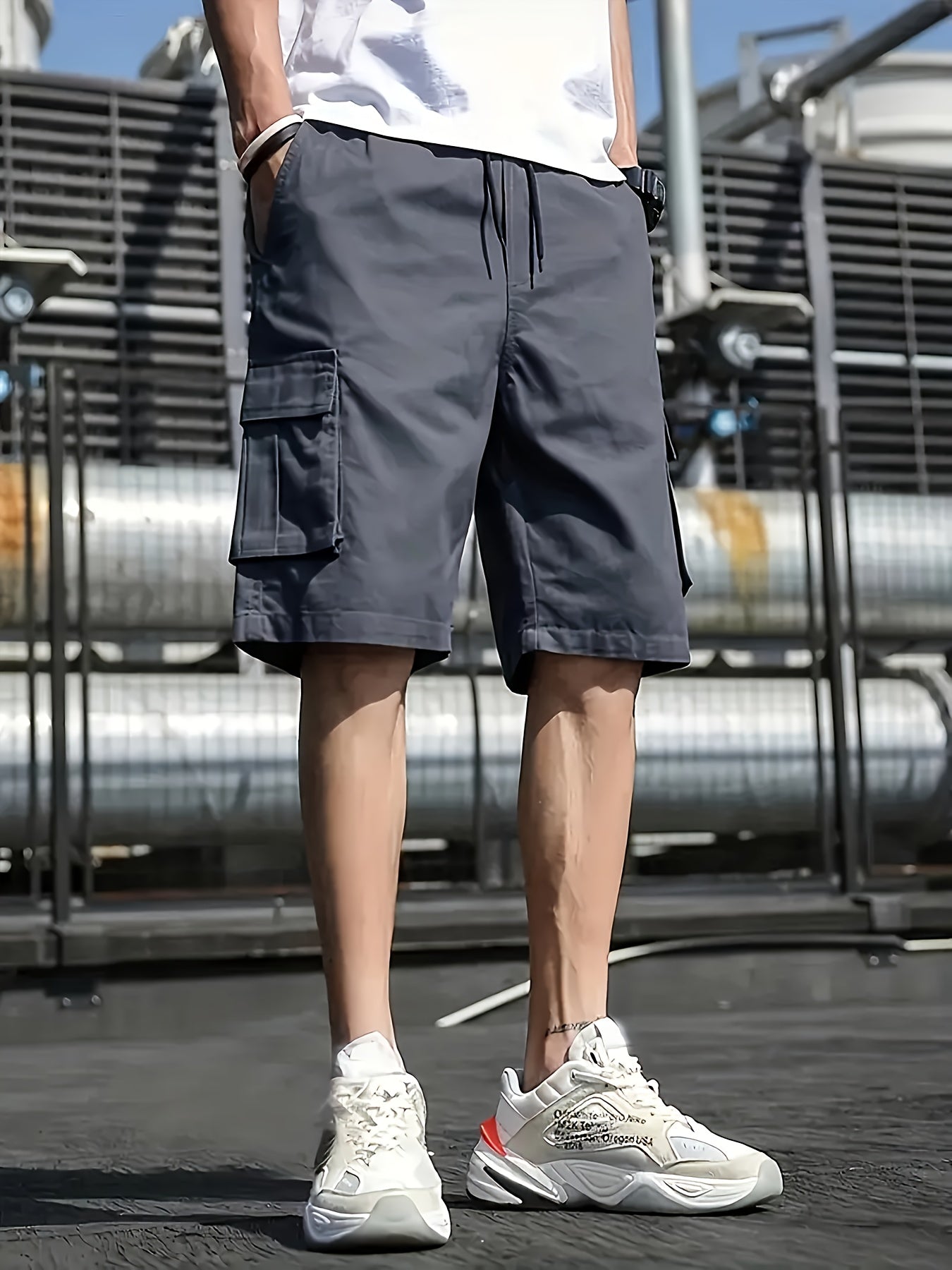 Bequeme Herren Shorts Loose Fit Kordelzug - IdealeKleiden