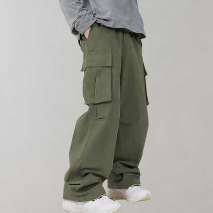 Herren Baggyhose Bequem Lockere Passform - IdealeKleiden