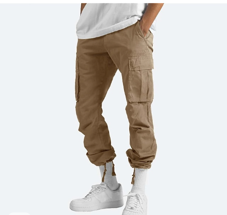 Herren Cargohose Bequem Gerade - IdealeKleiden