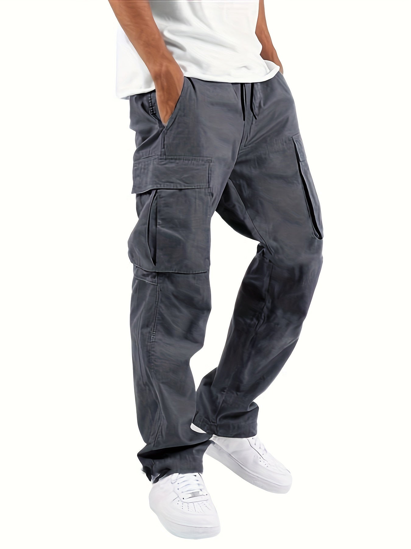 Herren Cargohose Bequem Lockere Passform