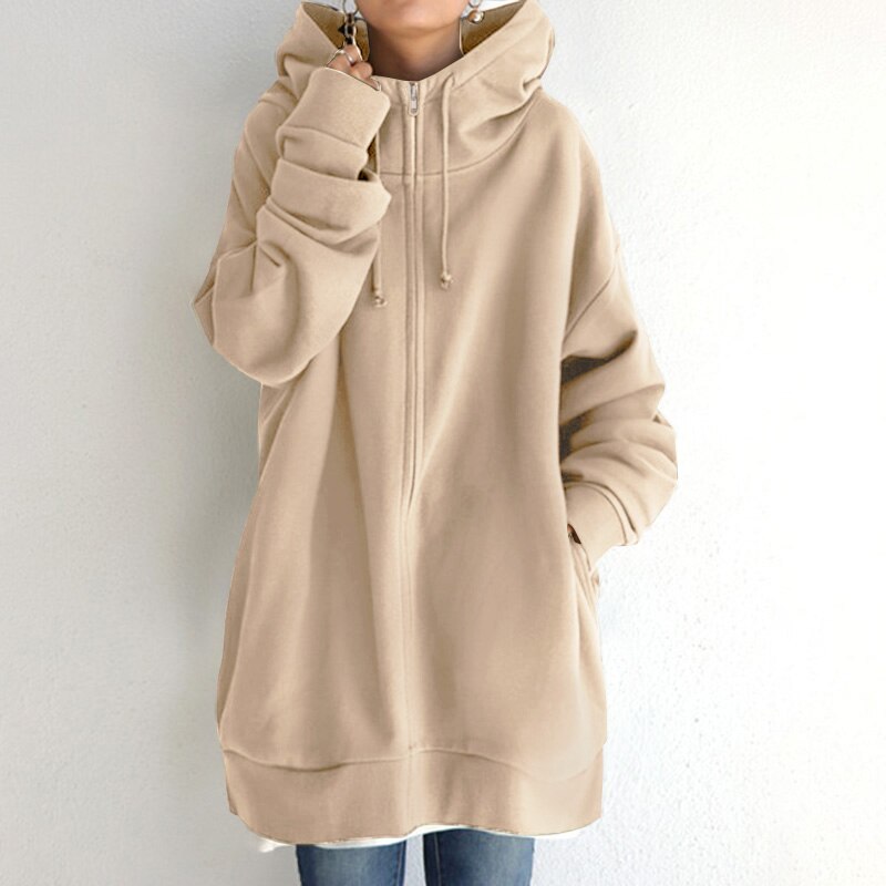 Weite Damenhoodie Winterwarm