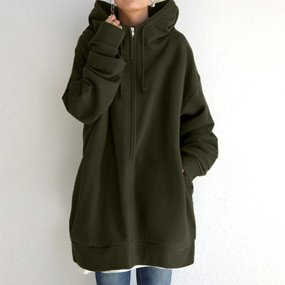Weite Damenhoodie Winterwarm
